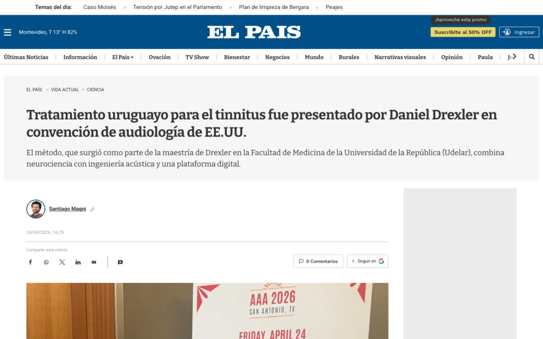 Tratamiento uruguayo para el tinnitus fue presentado por Daniel Drexler en convención de audiología de EE.UU.
